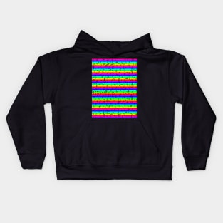 Rainbow Sheet Music Notes Pattern Kids Hoodie